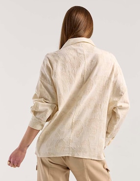 Camisa Map de algodón manga larga para mujer