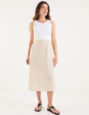 Vestido midi casual Map para mujer