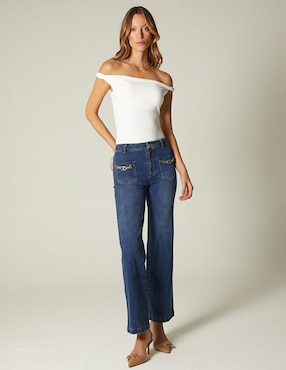 Jeans straight Studio F para mujer