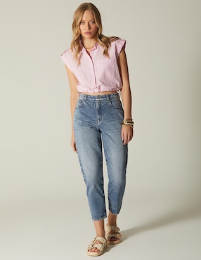 Jeans capri boyfriend Studio F para mujer