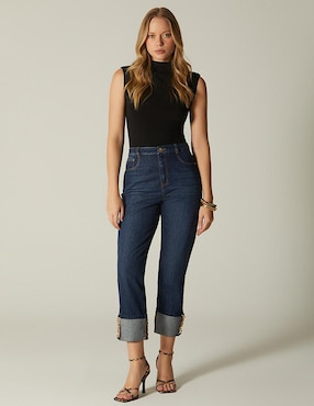 Jeans capri girlfriend Studio F para mujer