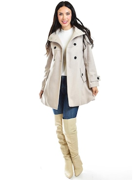 Abrigo Roman Fashion abierto para mujer
