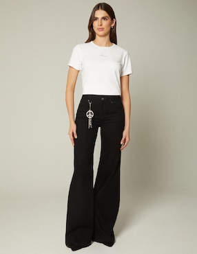 Jeans campana Studio F corte cintura para mujer