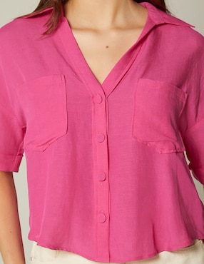 Blusa Studio F manga corta para mujer