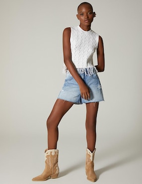 Top Studio F cuello redondo