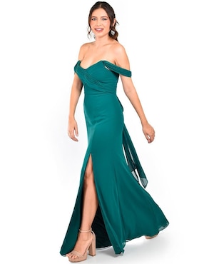 Vestido maxi de fiesta Roman Fashion escote corazón