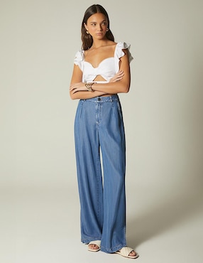 Top Studio F escote corazón tirante ancho