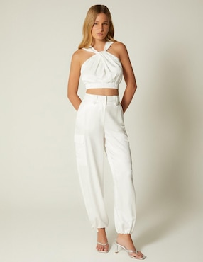 Top Studio F cuello halter tirante ancho