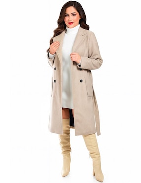 Abrigo Roman Fashion abierto para mujer