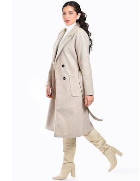 Abrigo Roman Fashion abierto para mujer