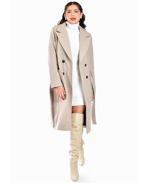 Abrigo Roman Fashion abierto para mujer