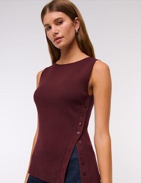 Top Abercrombie & Fitch cuello redondo escote regular