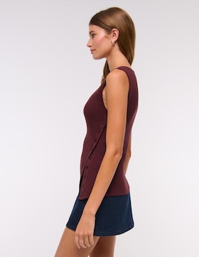 Top Abercrombie & Fitch cuello redondo escote regular