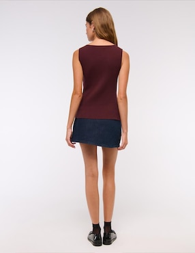 Top Abercrombie & Fitch cuello redondo escote regular