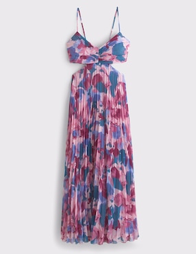 Vestido largo fiesta abercrombie & fitch escote V
