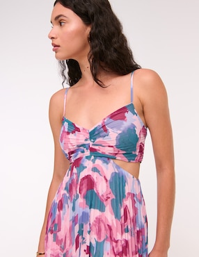 Vestido largo fiesta abercrombie & fitch escote V
