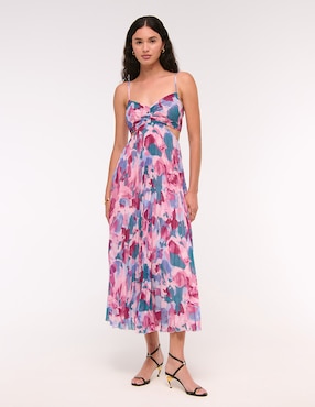 Vestido largo fiesta abercrombie & fitch escote V