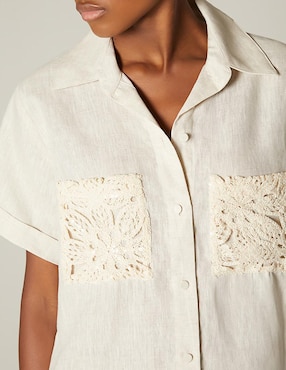 Blusa Studio F manga corta para mujer