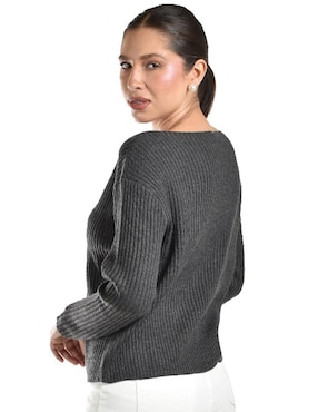 Suéter Roman fashion cuello ojal para mujer