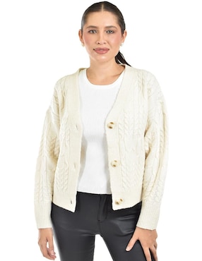 Suéter Roman Fashion cuello V para mujer