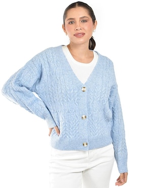 Suéter Roman Fashion cuello V para mujer