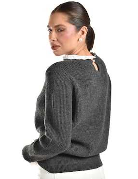 Suéter Roman Fashion cuello redondo para mujer