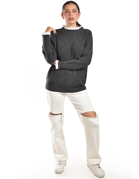 Suéter Roman Fashion cuello redondo para mujer