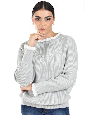Suéter Roman Fashion cuello redondo para mujer