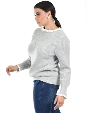 Suéter Roman Fashion cuello redondo para mujer