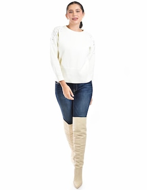Suéter Roman Fashion cuello redondo para mujer
