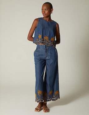 Top Studio F cuello redondo tirante ancho
