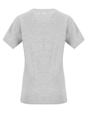 Playera manga corta Indicum Denim cuello redondo para mujer