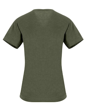 Playera manga corta Indicum Denim cuello redondo para mujer