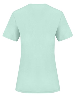 Playera manga corta Indicum Denim cuello redondo para mujer