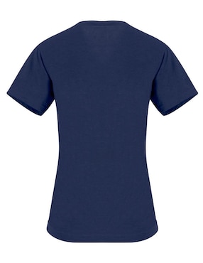 Playera manga corta Indicum Denim cuello redondo para mujer