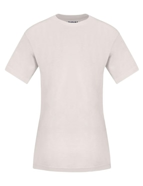 Playera manga corta Indicum Denim cuello redondo para mujer