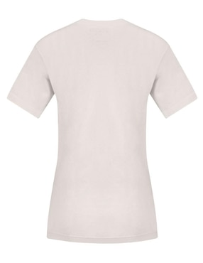 Playera manga corta Indicum Denim cuello redondo para mujer
