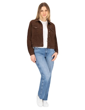 Chamarra denim Indicum Denim de mezclilla para mujer