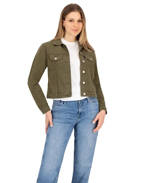 Chamarra Indicum Denim Básicos de mezclilla para mujer
