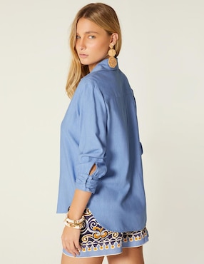 Blusa Studio F manga 3/4 para mujer