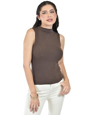 Blusa Roman Fashion sin manga para mujer