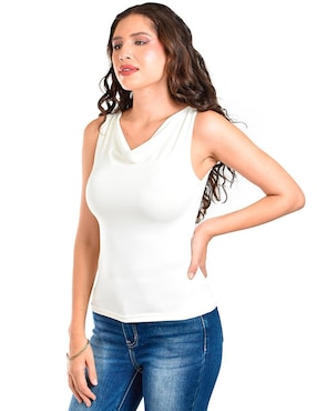Blusa Roman Fashion sin manga para mujer