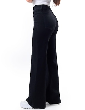 Jeans wide leg Roman Fashion corte cintura alta para mujer