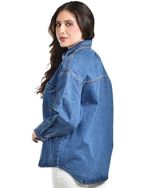 Chamarra Denim Roman Fashion algodón para mujer