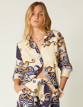 Blusa Studio F manga 3/4 para mujer