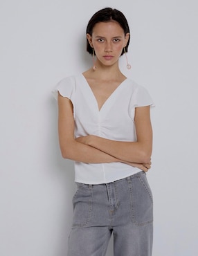 Blusa Renatta&Go manga corta para mujer