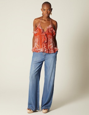 Blusa Studio F tirante delgado para mujer