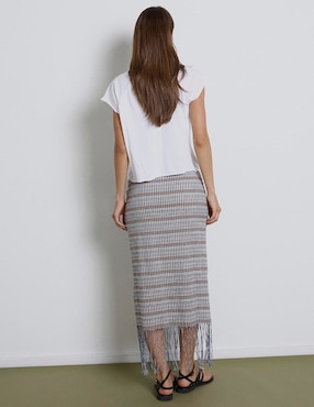 Falda midi Renatta&go de algodón a la cintura