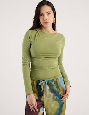 Blusa Topshop manga larga para mujer