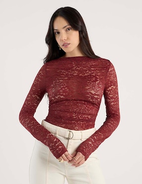 Blusa Topshop manga larga para mujer